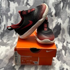 Nike Kids Flex Runner Sneakers - Black and Red